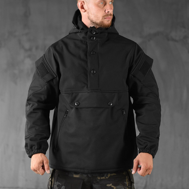 Тактична куртка анорак Softshell Seul Black розмір 3XL - зображення 1