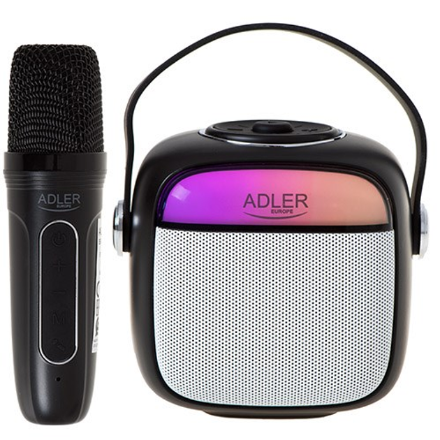 Głośnik przenośny Adler do karaoke z mikrofonem SD/USB/AUX/Bluetooth AD 1199 Black (5905575902429) - obraz 1