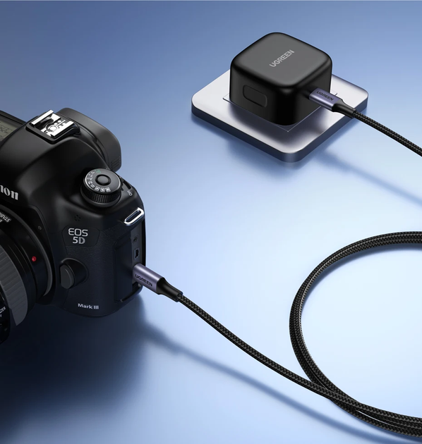 Кабель UGREEN 60W USB Type C To USB C Синій (sv3870) - Фото 4 Кабель UGREEN 60W USB Type C To USB C Синій (sv3870) - зображення 4
