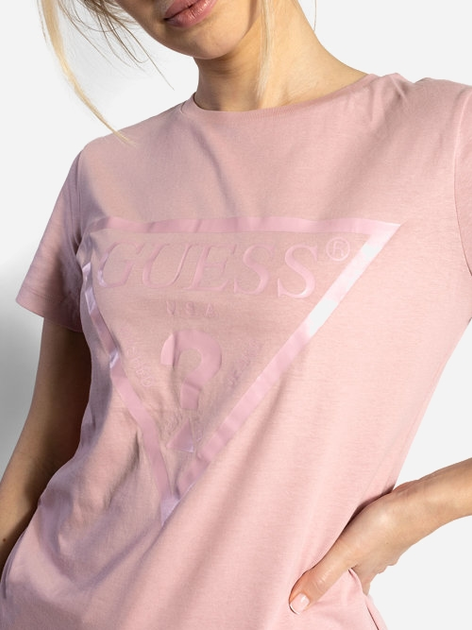 Koszulka damska bawełniana Guess V2YI07K8HM0-G4L7-G4P7 XS Fioletowa (7619342722148) - obraz 4