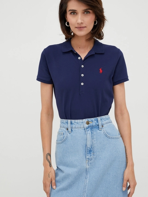 Поло жіноче Polo Ralph Lauren PRL211870245002 M Синє (3616533275456) - зображення 1