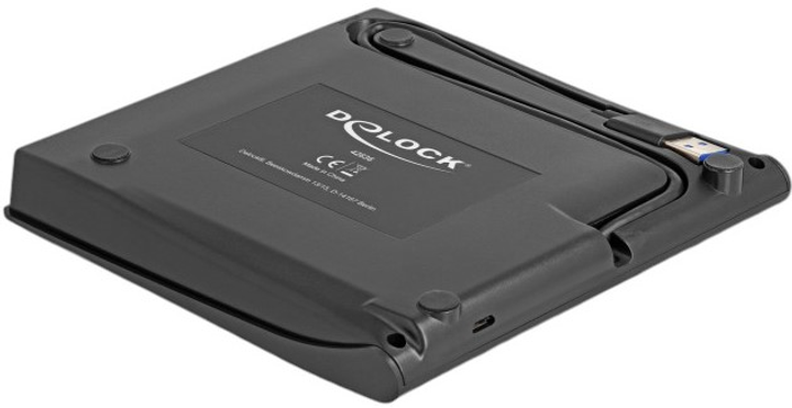 Зовнішня кишеня Delock для 5.25″ Slim SATA 12.7 мм на SuperSpeed USB 3.2 Gen 1 Type-A Black (42636) - зображення 2