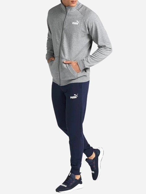 Спортивний костюм чоловічий Puma Tracksuit 585840-53 L Сірий/Синій (4064536587882) - зображення 3