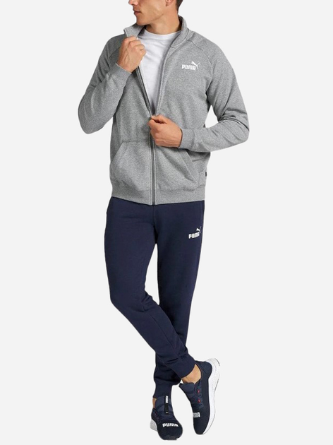 Komplet sportowy męski Puma Tracksuit 585840-53 L Szary/Granatowy (4064536587882) - obraz 1