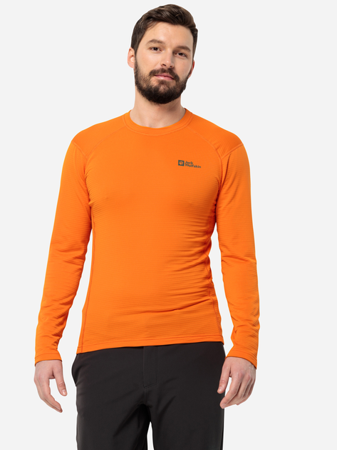 Rashguard męski Jack Wolfskin Infinite L/S M 1808312-3981 L Pomarańczowy (4064993866551) - obraz 1