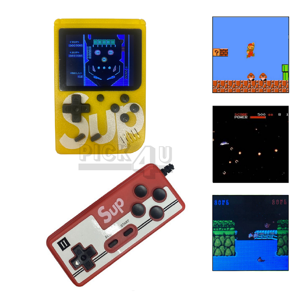 Портативная игровая консоль 400 игр в ретро стиле + 1 джойстик Жёлтая ...
