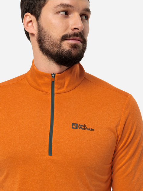 Bluza sportowa męska nierozpinana Jack Wolfskin Sky Thermal Hz M 1808771-3981 S Pomarańczowa (4064993858297) - obraz 3