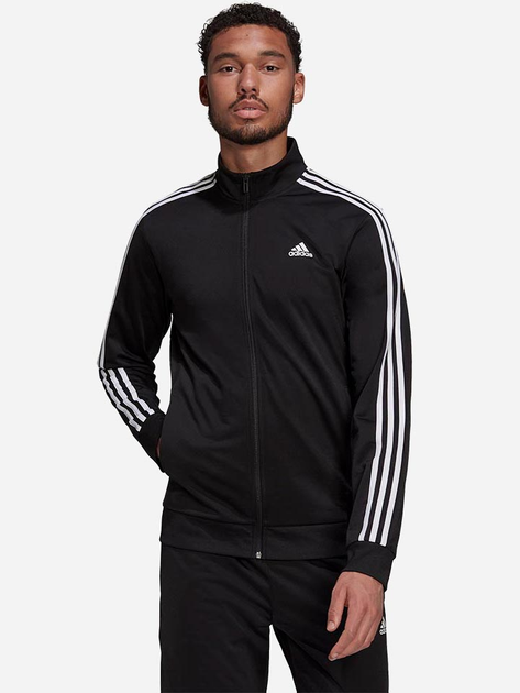 Bluza sportowa męska rozpinana adidas M 3S TT TRIC L Czarna (4064047041675) - obraz 1