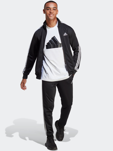 Komplet sportowy męski adidas 3Stripes Tricot Track Suit IC6747 L-Short Czarny (4065432655682) - obraz 4