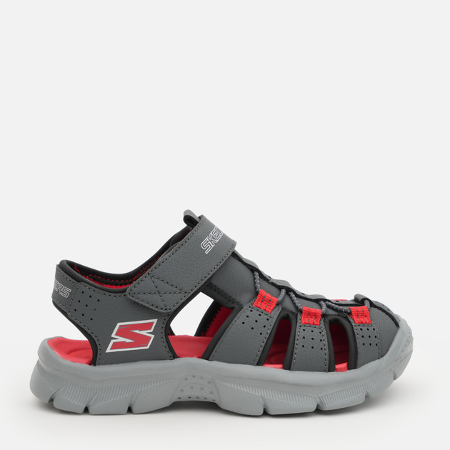 Детские спортивные сандалии для мальчика Skechers 406521L CCRD 32 Серые (197627804514) 