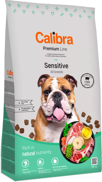 Sucha karma dla psa Calibra Dog Premium Sensitive jagniecina 12 kg (8594062088967) - obraz 1