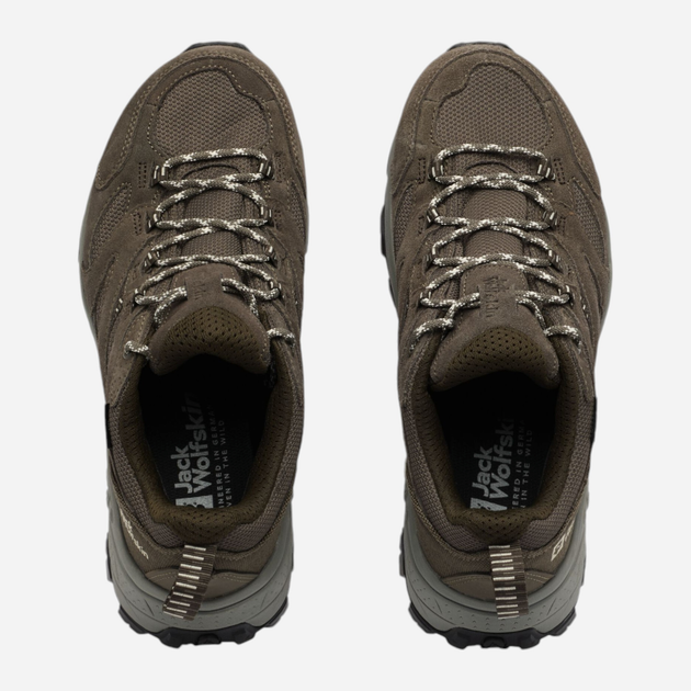 Чоловічі кросівки для трекінгу з мембраною Jack Wolfskin Vojo Tour Texapore Low M A62070_5719 40.5 Зелені (4064886367776) - зображення 6