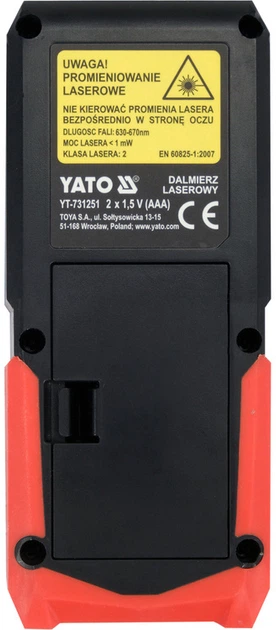 Лазерний далекомір YATO YT-731251 (5906083108006) - зображення 5