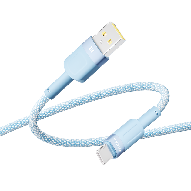 USB Data-Кабель Ridea RC-CP43 ColorPro 3A Type-C 1.2m, Blue - Фото 3 USB Data-Кабель Ridea RC-CP43 ColorPro 3A Type-C 1.2m, Blue - изображение 3