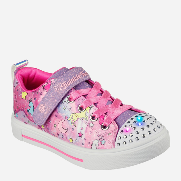 Дитячі з підсвіткою кеди для дівчинки Skechers Twinkle Sparks Unicorn Dreaming 314803L 30 Рожеві (196642576048) - зображення 2