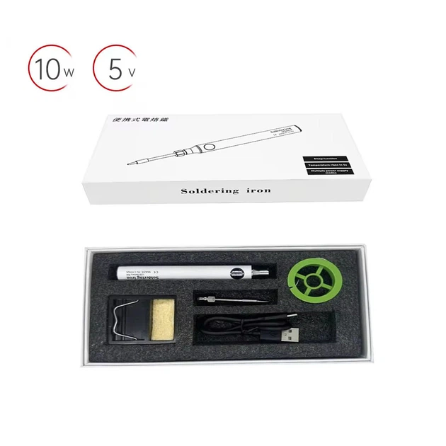 Портативный беспроводной паяльник USB U5V8W 5В White с регулировкой температуры - Фото 3 Портативный беспроводной паяльник USB U5V8W 5В White с регулировкой температуры - изображение 3