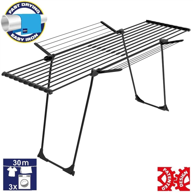 Сушилка для белья напольная Casa Si Casa Flex Ultra Black (CS92180B04H) - Фото 1 Сушилка для белья напольная Casa Si Casa Flex Ultra Black (CS92180B04H) - изображение 1
