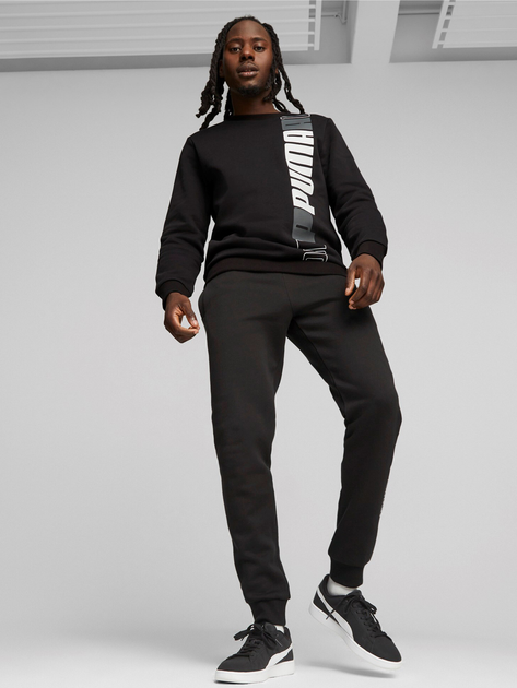 Spodnie dresowe męskie Puma Ess+ Logo Lab Sweatpants Fl Cl 67592001 S Czarne (4099683775066) - obraz 3