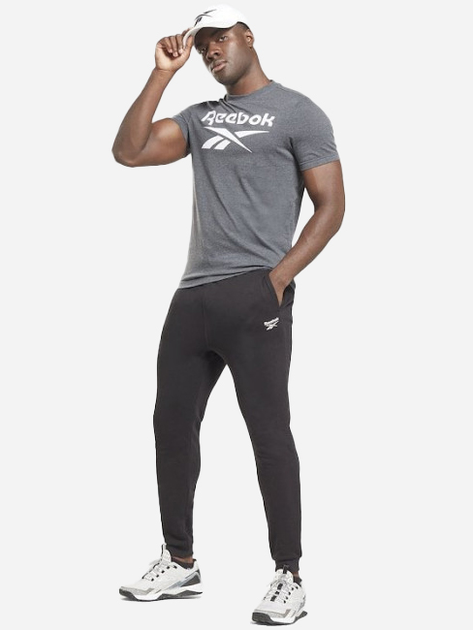 Spodnie dresowe męskie Reebok Identity Smal 100065295 M Czarne (4066751110449) - obraz 3