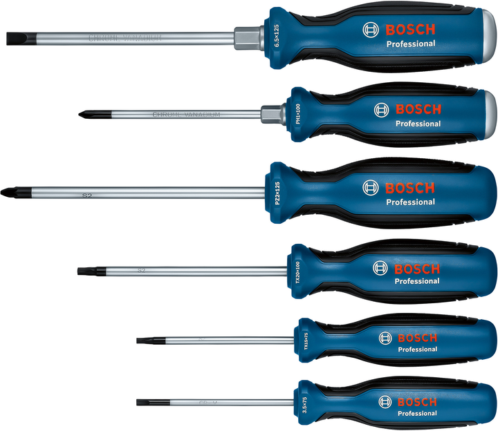 Набір професійних викруток Bosch Professional SL / PH / PZ / TX 6 шт. (1600A02CV3) - зображення 2