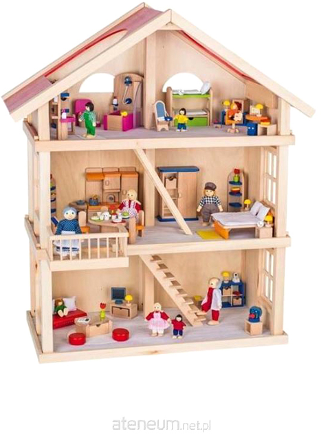 Domek dla lalek Goki Wooden Dollhouse XL (4013594519571) - obraz 1