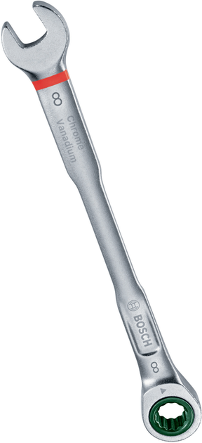 Набір ключів комбінованих з тріскачкою Bosch 8-19 мм CrV 8 шт (1600A027PS) - зображення 12