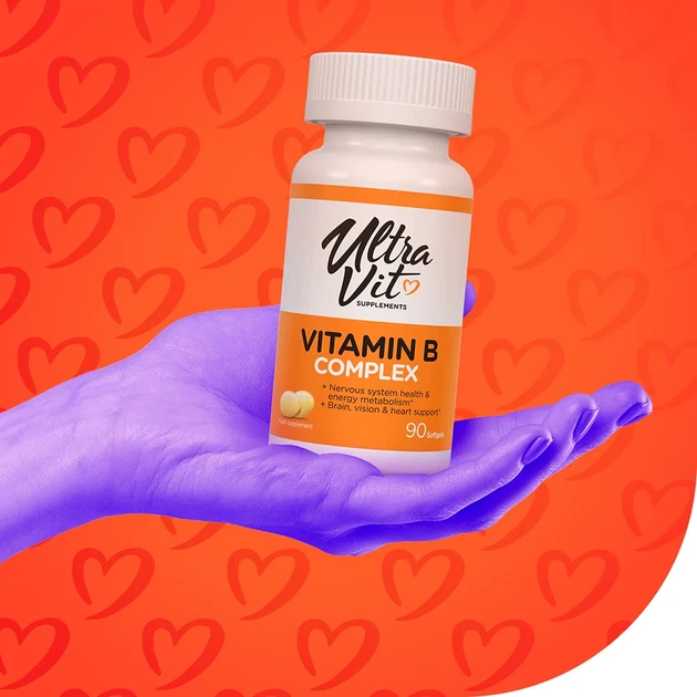 Комплекс вітамінів групи Б Ultra Vitamin B complex 90caps вітаміни та мінерали - зображення 4