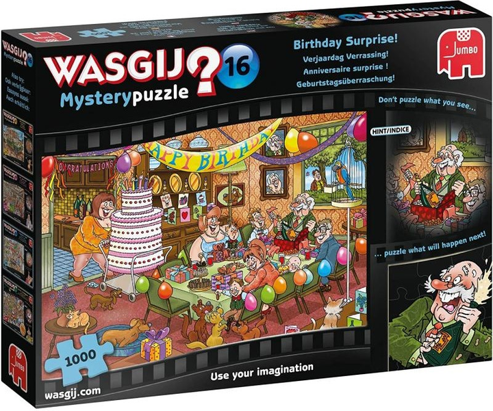 Puzzle Jumbo Wasgij ? Mystery 16 Birthday Surprise 1000 elementów 19165 (8710126191651) - obraz 1