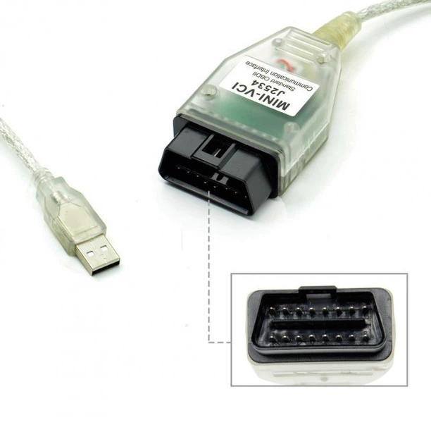 確認用 Автосканер Toyota MINI-VCI J2534 (TIS Tool). Діагностика Toyota