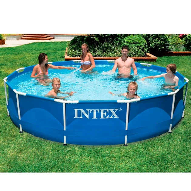 Круглий каркасний басейн Intex 28210 Інтекс 56994 Metal Frame Pool (366x76 см) - зображення 2