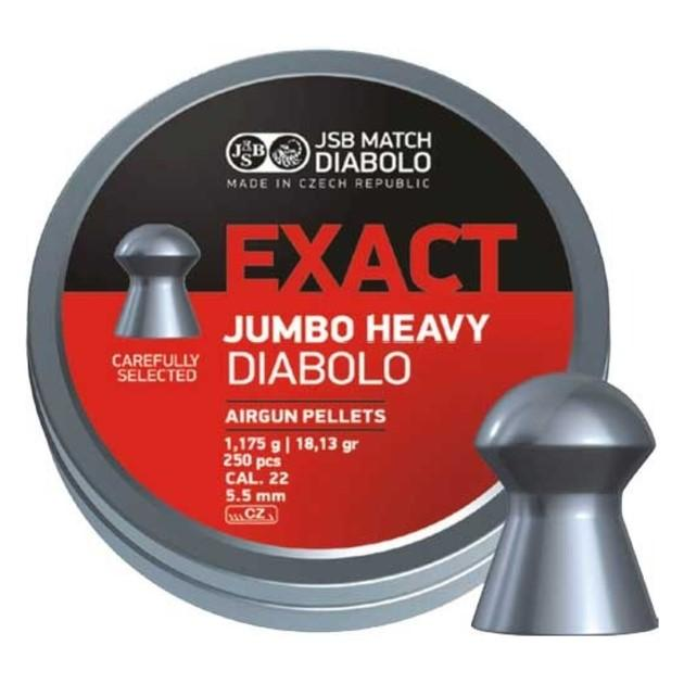 Кулі свинцеві JSB Exact Jumbo Heavy 5,52 мм 1,175 г 500 шт - зображення 1