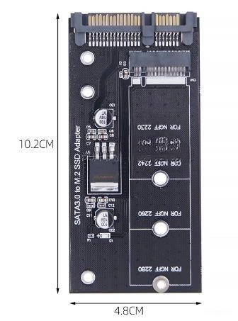 Адаптер SATA III - > M.2 SSD NGFF KEY-B переходник Черный - Фото 4 Адаптер SATA III - > M.2 SSD NGFF KEY-B переходник Черный - изображение 4