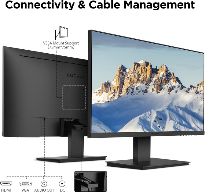Монитор 27" KOORUI 27N1 Full HD IPS 75 Гц - изображение 3