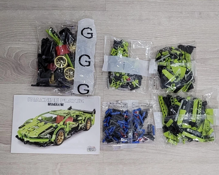 Конструктор Technic Lamborghini 452 деталі зелена – іграшки з