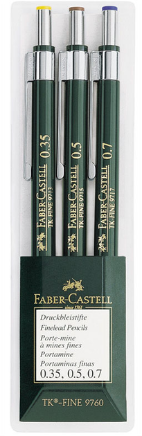 Набір автоматичних олівців Faber-Castell Tk-Fine 3 шт (4005401360308) - зображення 1