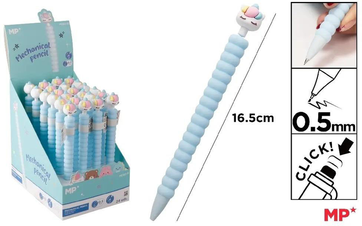 Zestaw automatycznych ołówków Main Paper Jednorożec 24 szt (18435250936806) - obraz 1
