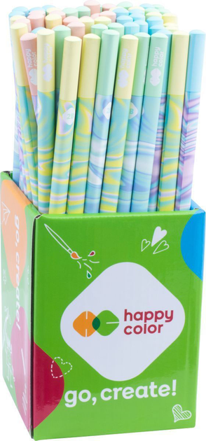 Zestaw ołówków GDD 2B Happy Color Pastel 72 szt (5902979021718) - obraz 1