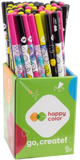 Zestaw ołówków GDD 2B Happy Color Smile 72 szt (5902979020506) - obraz 1