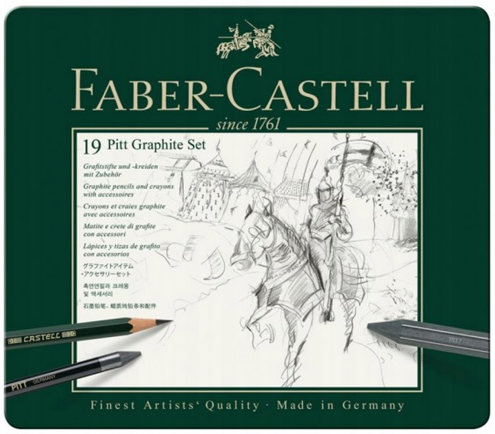 Zestaw ołówek Faber-Castell Pitt Graphite 19 szt. (4005401129738) - obraz 1