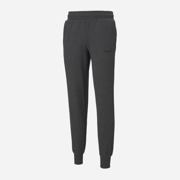 Spodnie dresowe męskie ocieplane Puma Ess Logo Pants Fl Cl 586714-07 2XL Ciemnoszare (4063697310117) - obraz 4
