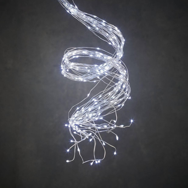 Роса пучок 2 метра 10 нитей Niki Light конский хвост с пультом управления 200 Led гирлянда для елки на 8 режимов холодный белый - изображение 5