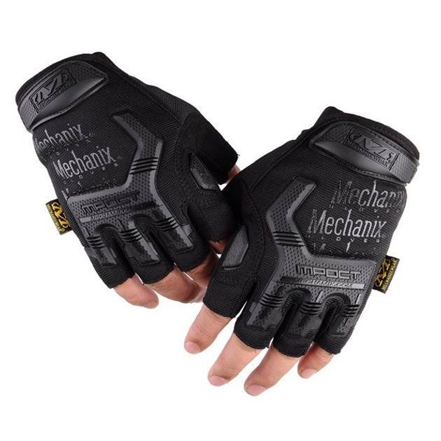 Тактичні рукавички Mpact Mechanix безпалі Black XL чорний - зображення 1