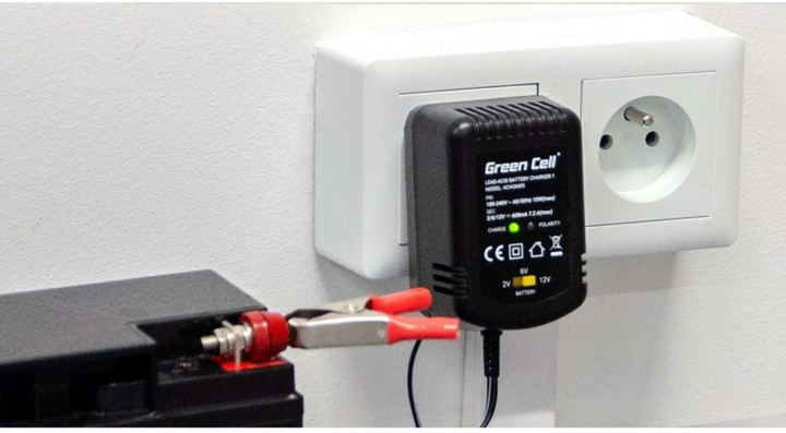 Зарядний пристрій Green Cell 2V / 6V / 12V (0.6A) для VRLA / AGM / GEL / Lead-Acid акумуляторів (ACAGM05) - зображення 6