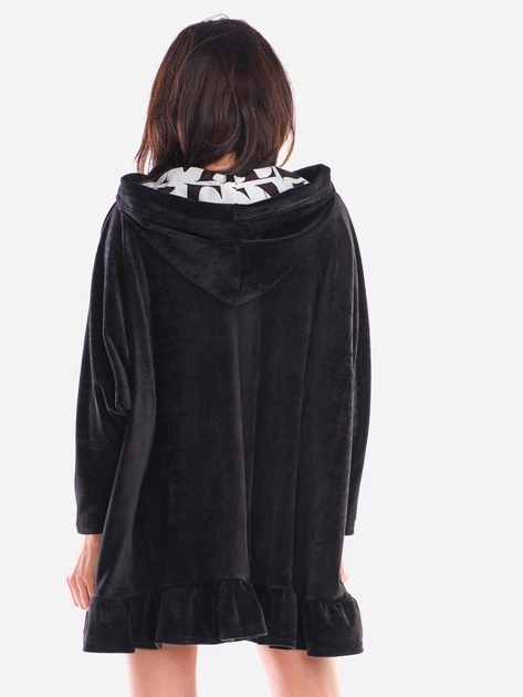 Sukienka dresowa z kapturem damska Awama A419 One Size Czarna (5902360555013) - obraz 2