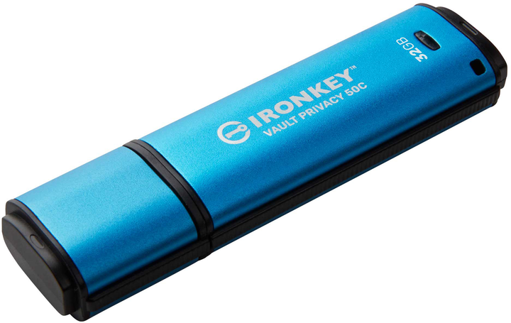 Pendrive Kingston IronKey Vault Privacy 50 32GB USB 3.2 Type-C Blue (IKVP50C/32GB) - obraz 2