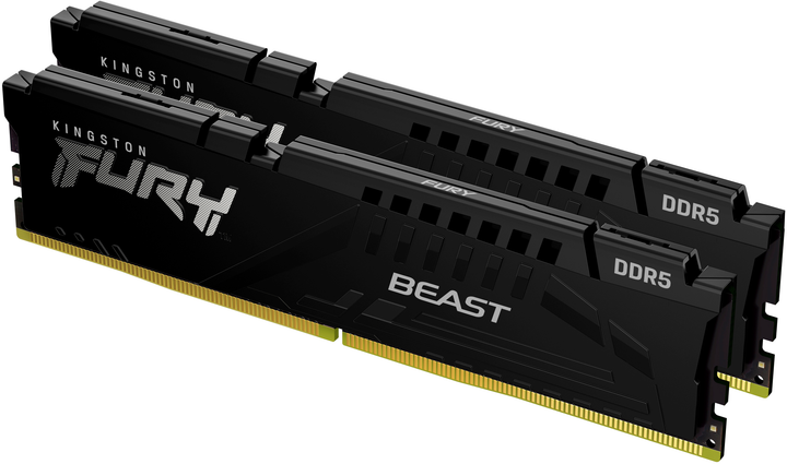 Оперативна пам'ять Kingston Fury Beast DDR5-6000 32768MB PC5-48000 (Kit of 2x16384) Black (KF560C30BBEK2-32) - зображення 1