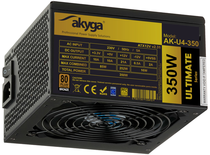 Zasilacz AKYGA Ultimate AK-U4-350 ATX 350W 80+Bronze  - obraz 1