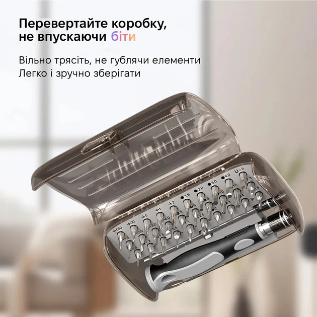 Отвертка с набором бит Kingsdun KS-840084 30 бит - изображение 3