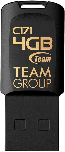 Флеш пам'ять USB Team Group C171 USB 2.0 4GB Black (TC1714GB01) - зображення 1