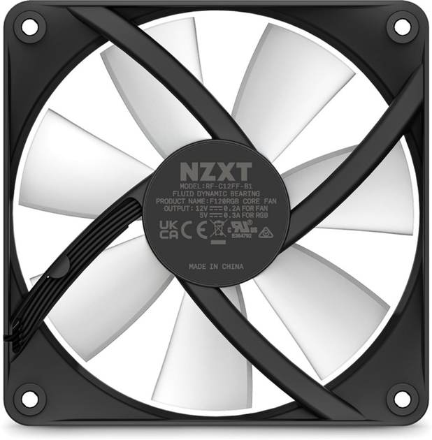 Wentylator NZXT F120 RGB Core Black (RF-C12SF-B1) - obraz 2